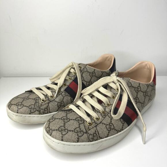 GUCCI Ace GG Low Top Sneakers 39.5 - Picture 1 of 11